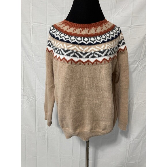 Unbranded Unisex Tan Sweater Long Sleeve Size Large - Picture 1 of 3